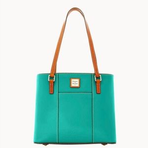 Downey&Bourke small Lexington shopper in Spearmint. H10.5” W3.5” L11.75”